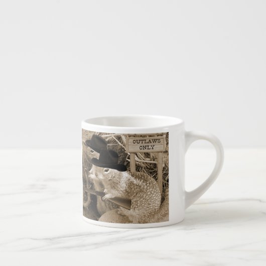 Echte eekhoorns in het oude westen espresso kop (Rechts)