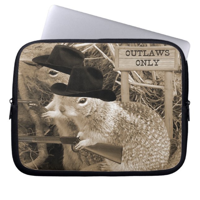 Echte eekhoorns in het oude westen laptop sleeve (Voorkant)