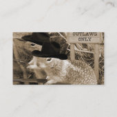 Echte eekhoorns in het oude westen visitekaartje (Achterkant)