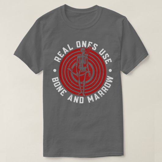 Echte eenden gebruiken Bone en Marrow Archery Bow  T-shirt (Design voorkant)