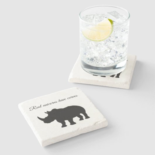 echte eenhoorn stenen onderzetter (Zijkant)