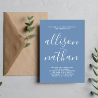 Echte eenvoud 1 Denim Blue Minimalist Wedding