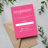 Echte eenvoud 2 anjeminimalistische bruiloft RSVP kaartje