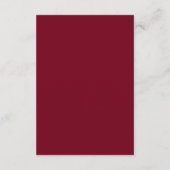 Echte eenvoud 2 Burgundy-minimalistische bruiloft Informatiekaartje (Achterkant)