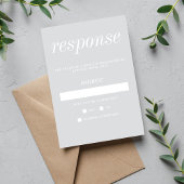 Echte eenvoud 2-koel-minimalistische bruiloft RSVP kaartje