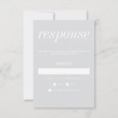 Echte eenvoud 2-koel-minimalistische bruiloft RSVP kaartje (Voorkant)