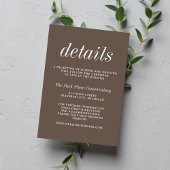 Echte eenvoud 2 - Minimale bruiloft voor paddensto Informatiekaartje