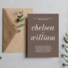 Echte eenvoud 2 - Minimale bruiloft voor paddensto Kaart