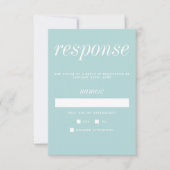 Echte eenvoud 2 Mist Minimalist Weddenschap aan de RSVP Kaartje (Voorkant)