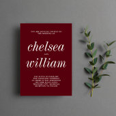 Echte eenvoud 2 Rosewood Minimalist Wedding Kaart