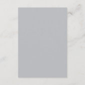 Echte eenvoud 2 Sterling Grey Minimalist Wedding Informatiekaartje (Achterkant)