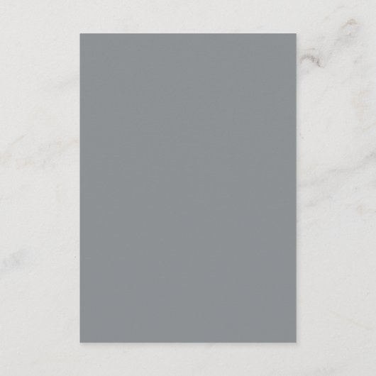 Echte eenvoud 2 Stone Grey Minimalist Wedding Informatiekaartje (Achterkant)
