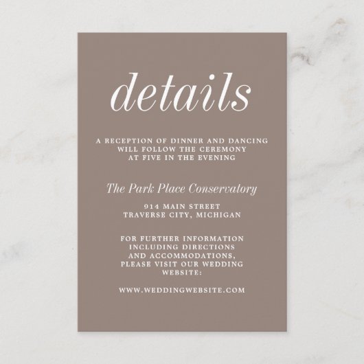 Echte eenvoud 2-tapes eenvoudige minimalistische b informatiekaartje (Voorkant)