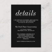 Echte eenvoud 2 zwarte eenvoudige minimalistische informatiekaartje (Voorkant)