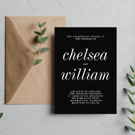 Echte eenvoud 2 zwarte eenvoudige minimalistische kaart