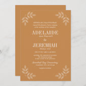 Echte eenvoud 6 Abrikoos Bloemenbruiloft Kaart (Voorkant / Achterkant)