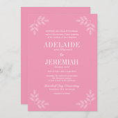 Echte eenvoud 6 Ballet Floral Wedding Kaart (Voorkant / Achterkant)