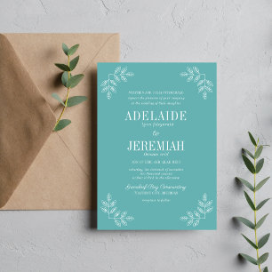 Echte eenvoud 6 Caraïben Floral Wedding Kaart