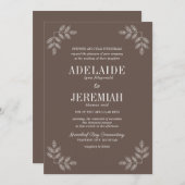 Echte eenvoud 6 Floral Mushroom Wedding Kaart (Voorkant / Achterkant)