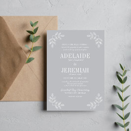 Echte eenvoud 6 Floral Sterling Wedding Kaart