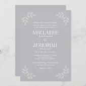 Echte eenvoud 6 Floral Sterling Wedding Kaart (Voorkant / Achterkant)