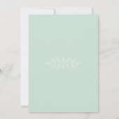 Echte eenvoud 6 Mint Bloemenbruiloft Kaart (Achterkant)