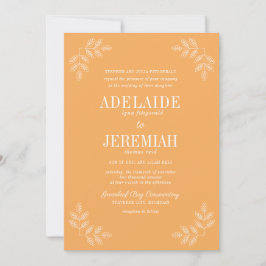 Echte eenvoud 6 Sorbet Floral Wedding Kaart