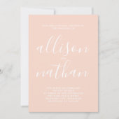 Echte eenvoud: dubbelzinnig minimalistisch huwelij kaart (Voorkant)