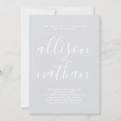 Echte eenvoud - Koolmist minimalistisch huwelijk Kaart (Voorkant)