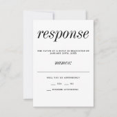 Echte Eenvoudig 2 Manuscript Eenvoudige Minimalist RSVP Kaartje (Voorkant)