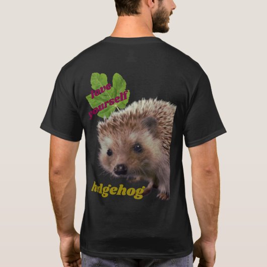 Echte egel op een T-shirt (Achterkant)
