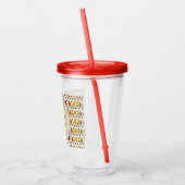 Echte eikenbladeren en Herfst van eikenbomen Acryl Drinkbeker (Links)