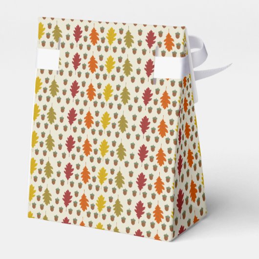 Echte eikenbladeren en Herfst van eikenbomen Bedankdoosjes (Achterkant)