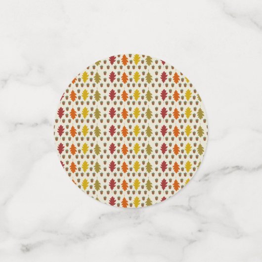 Echte eikenbladeren en Herfst van eikenbomen Confetti (Kleine voorkant)