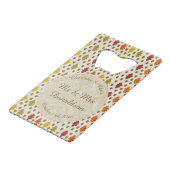 Echte eikenbladeren en Herfst van eikenbomen Creditkaart Flessenopener (Voorkant Gekanteld)