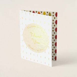 Echte eikenbladeren en Herfst van eikenbomen Folie Kaarten