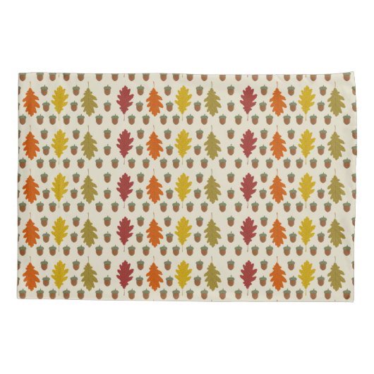 Echte eikenbladeren en Herfst van eikenbomen Kussensloop (Achterkant)