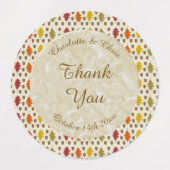 Echte eikenbladeren en Herfst van eikenbomen Labels (Design 2)