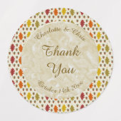 Echte eikenbladeren en Herfst van eikenbomen Labels (Design 1)