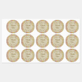 Echte eikenbladeren en Herfst van eikenbomen Labels (Vel)