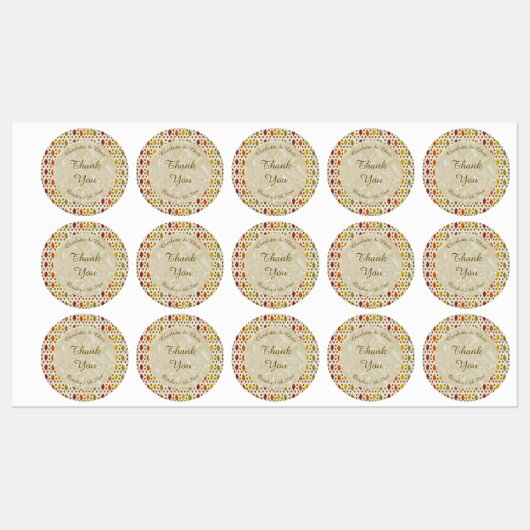 Echte eikenbladeren en Herfst van eikenbomen Labels (Vel)