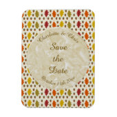 Echte eikenbladeren en Herfst van eikenbomen Magneet (Verticaal)