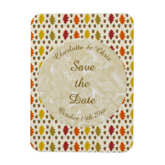 Echte eikenbladeren en Herfst van eikenbomen Magneet