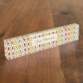 Echte eikenbladeren en Herfst van eikenbomen Naambordje (Zijkant)