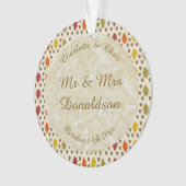 Echte eikenbladeren en Herfst van eikenbomen Ornament (voorkant)