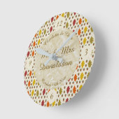 Echte eikenbladeren en Herfst van eikenbomen Ronde Klok (Hoek)