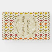 Echte eikenbladeren en Herfst van eikenbomen Spandoek (Horizontaal)