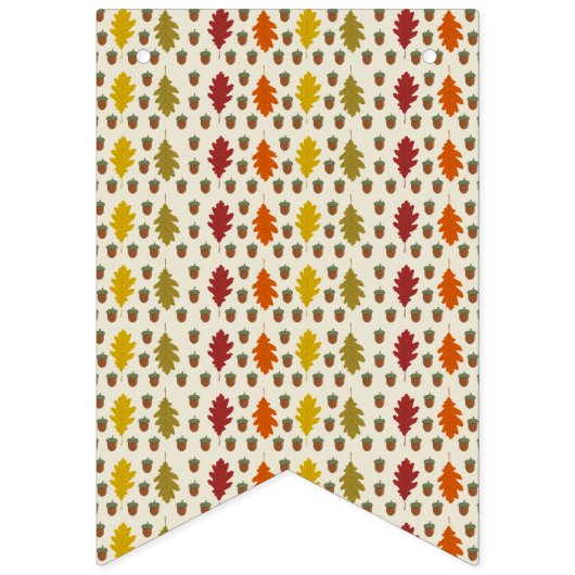 Echte eikenbladeren en Herfst van eikenbomen Vlaggetjes (Tweede vlag)