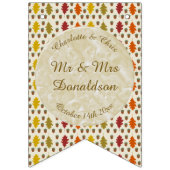 Echte eikenbladeren en Herfst van eikenbomen Vlaggetjes (Eerste vlag)