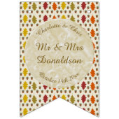 Echte eikenbladeren en Herfst van eikenbomen Vlaggetjes (Derde vlag)